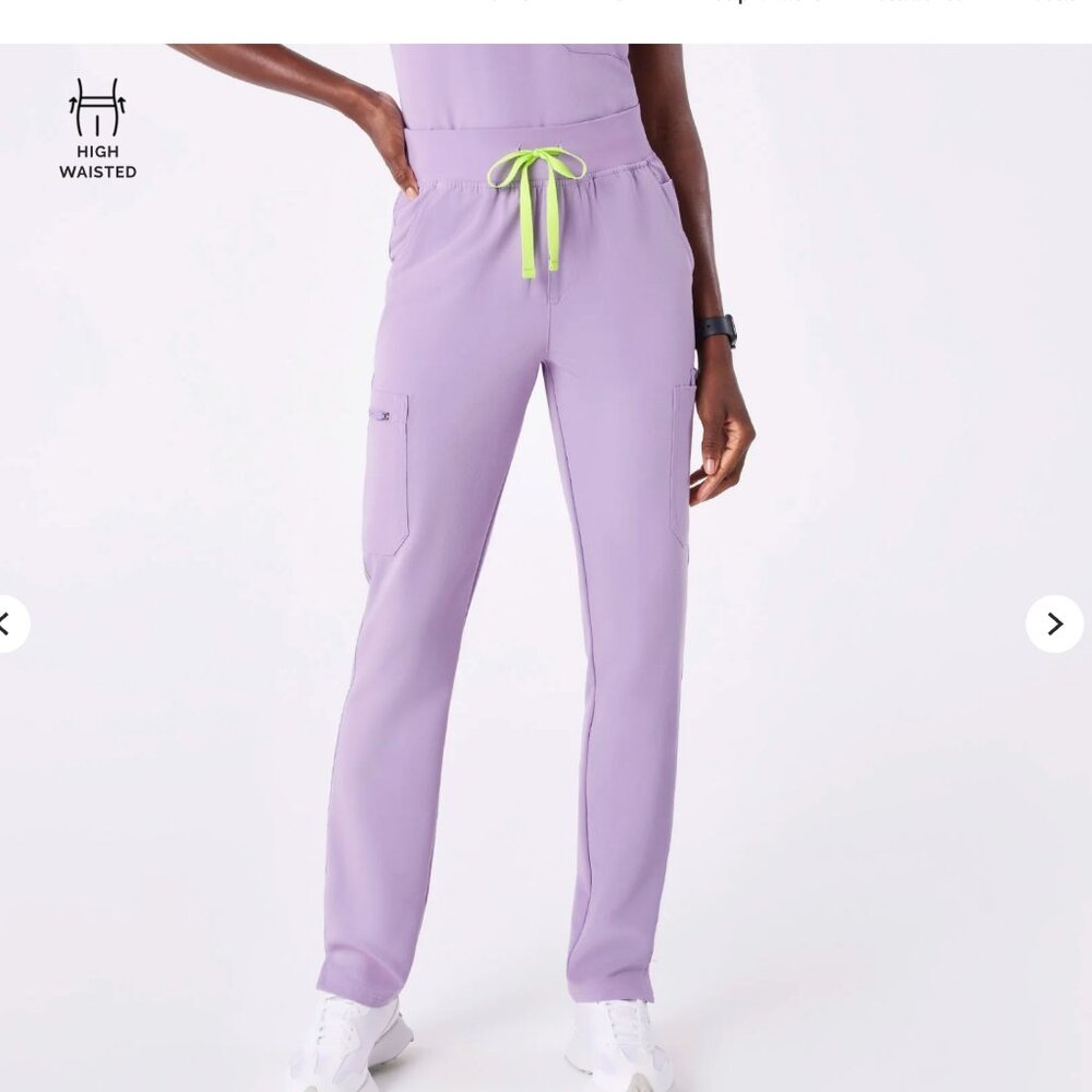 FIGS High Waisted Yola Skinny Scrub Pants™-XXS petite-lavender dew